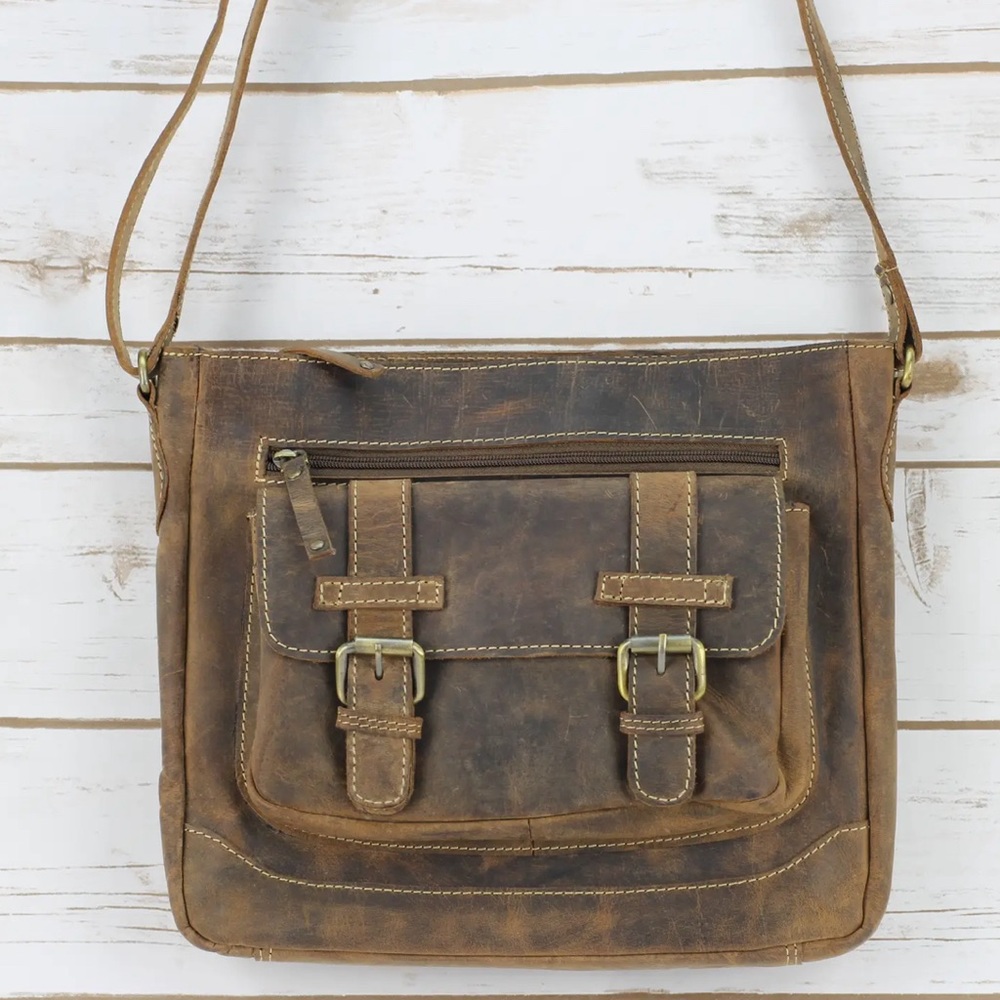 Hunter Leather Messenger Bag Universal